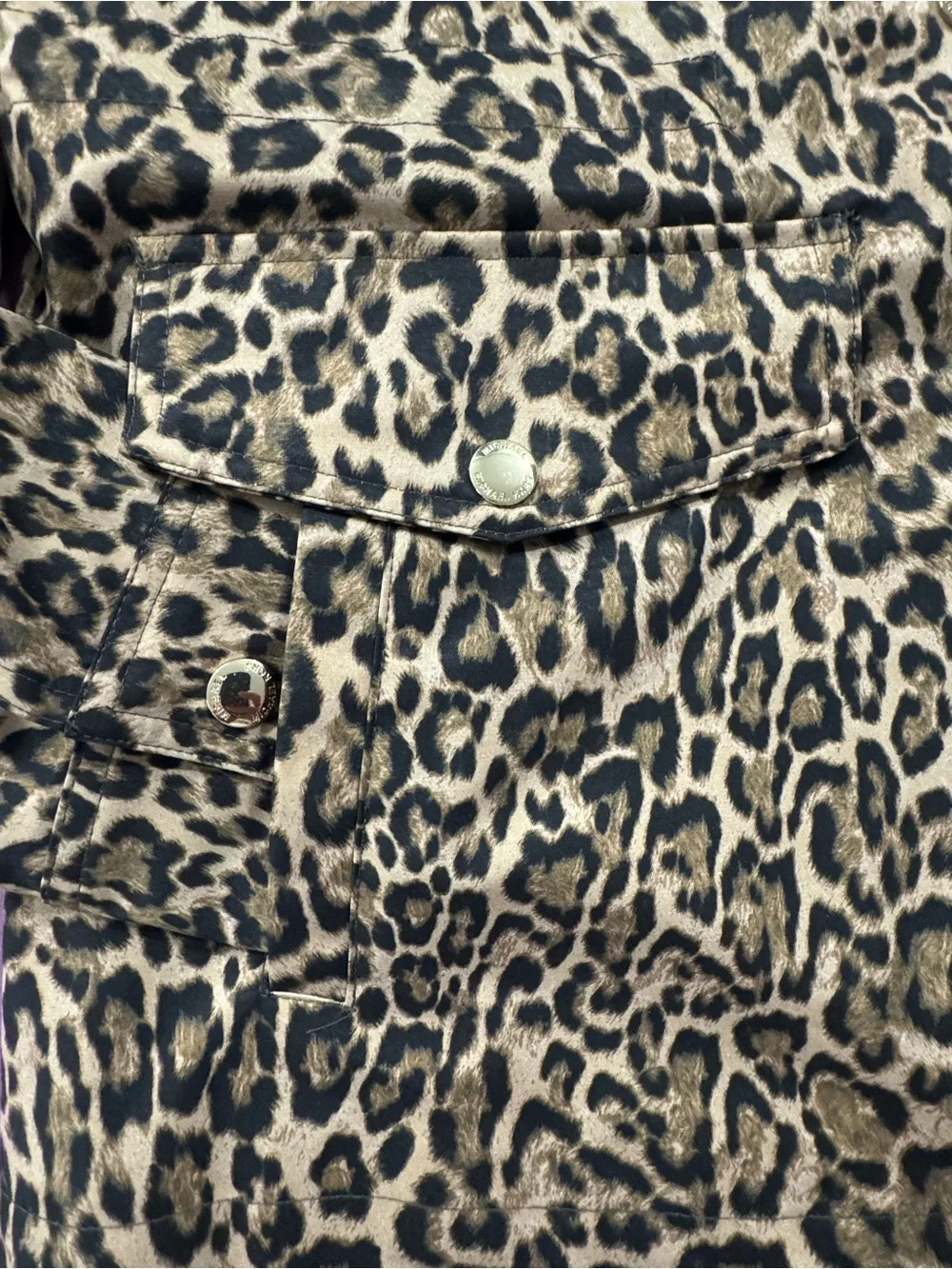 NWT Michael Kors Leopard Print Hooded Anorak Jacket, Size M